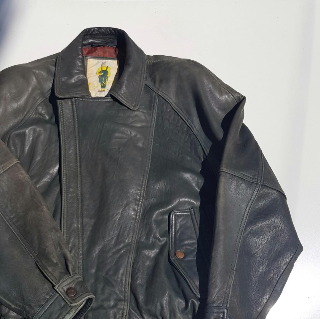 90s Border States Leather Biker Jacket, Men's Fashion, Coats, Jackets ...