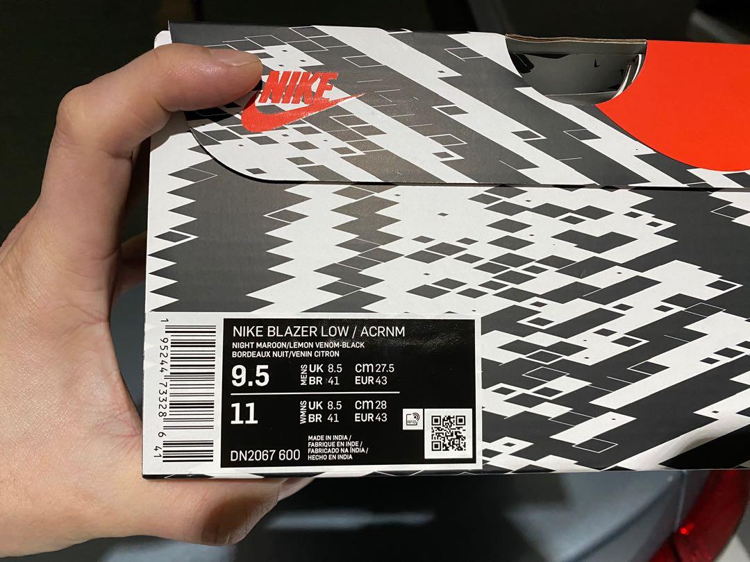 ACRONYM x Nike Blazer Low 科技 機能 酒紅 滑板鞋 休閒鞋 DN2067-600