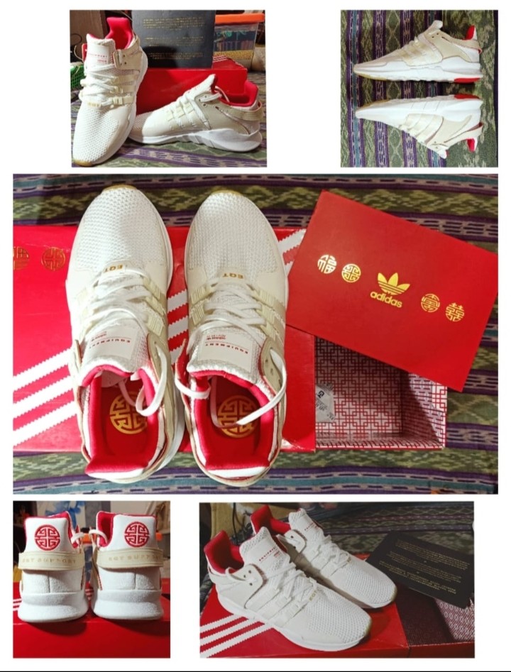 Adidas EQT CNY Edition , ORI , mulus like new, Fesyen Pria, Sepatu ,  Sneakers di Carousell