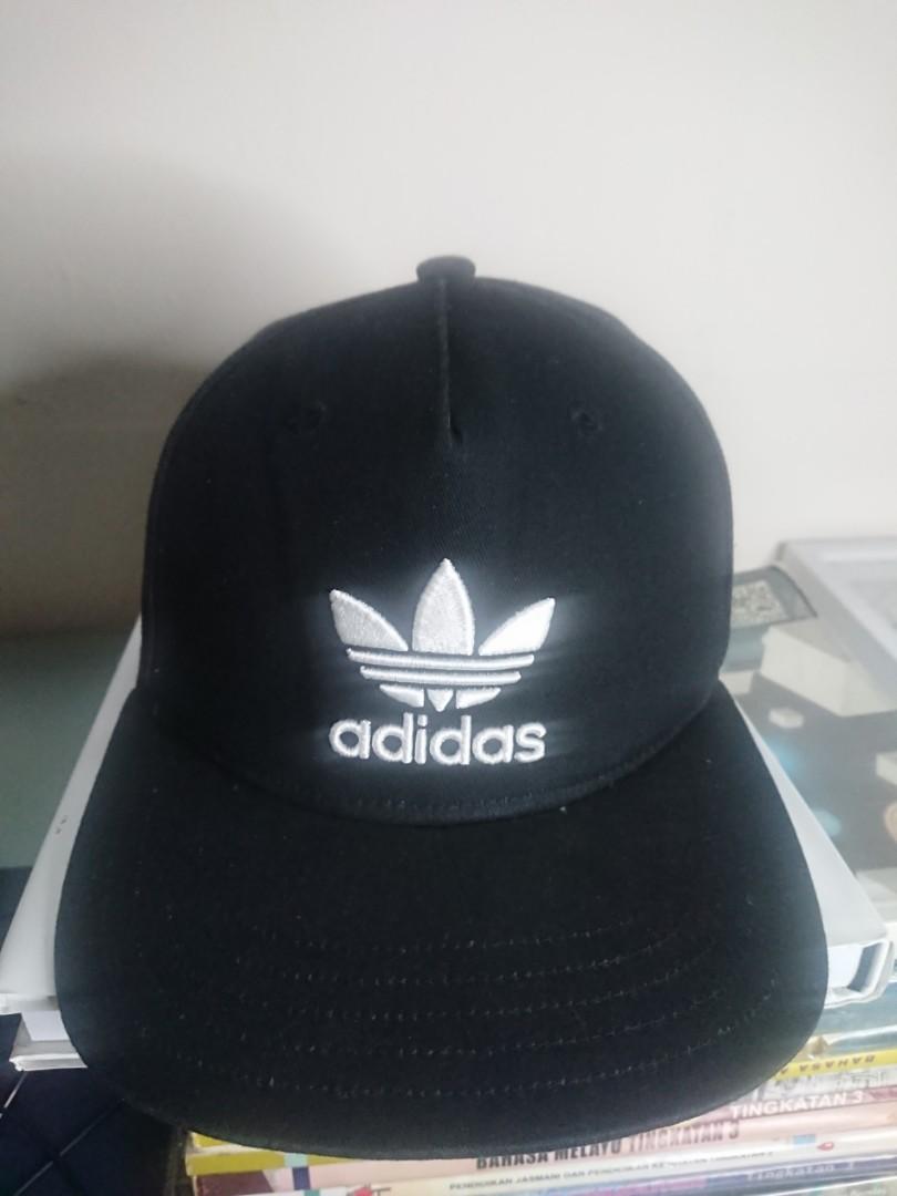Adidas Originals Flat Brim Cap Topi Snapback Hitam Men s Fashion