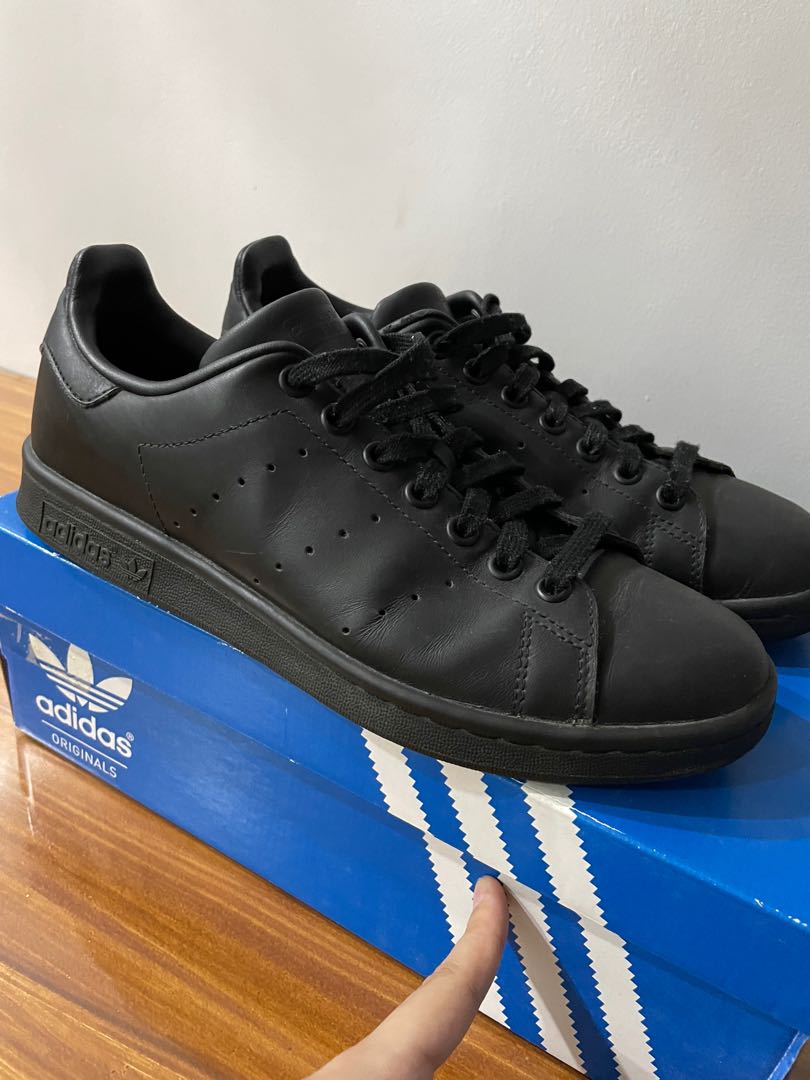 Adidas Stan Smith All Black, Men'S Fashion, Footwear, Sneakers On Carousell