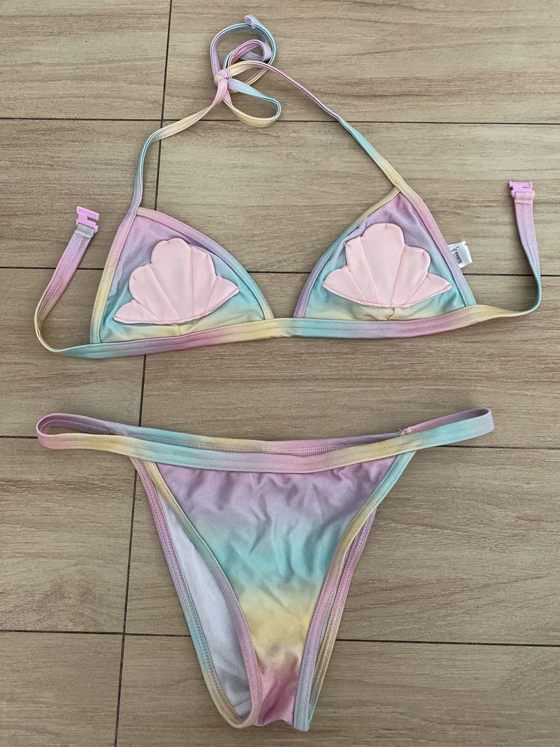Rainbow mermaid swimsuit top