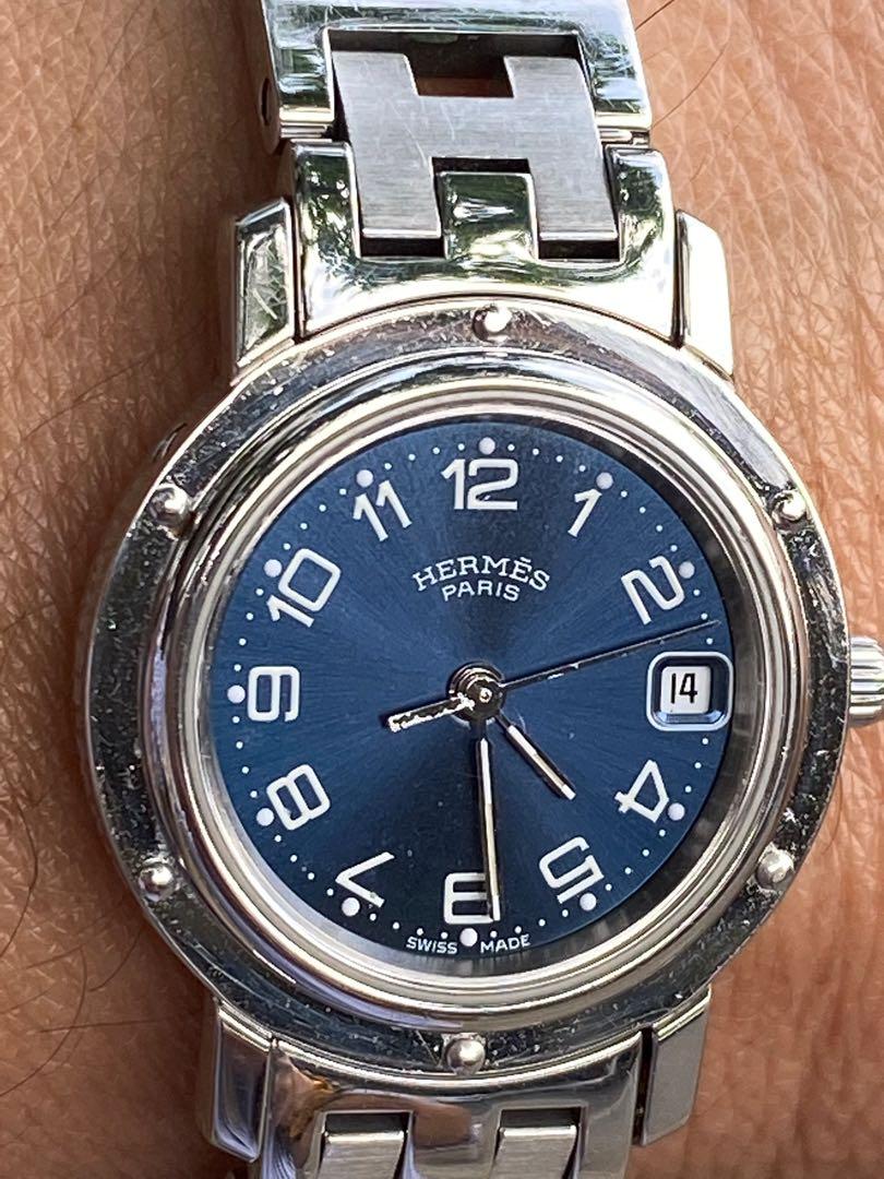 Authentic Hermes Clipper watch (Category: Luxury Watches) located in Cagayan de Oro. Submitted by riggstuffs (Listing ID 1144170345, Image 3). Description: Guaranteed Authentic Hermes clipper watch In sapphire glass Closing clasp Wrist size 16cm Diameter 24cm DISCLAIMER: Riggstuffs is not affiliated or associated with any brand posted. All trademarks and copyrights belong solely to the original brand owner(s)..