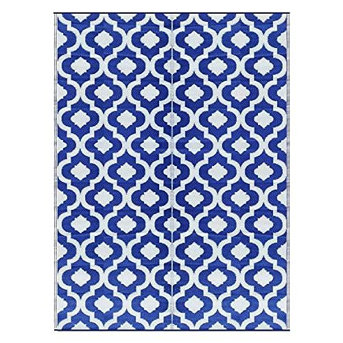 BalajeesUSA 6'x9' Reversible Indoor Outdoor Rug RV Patio Mat Camping Picnic