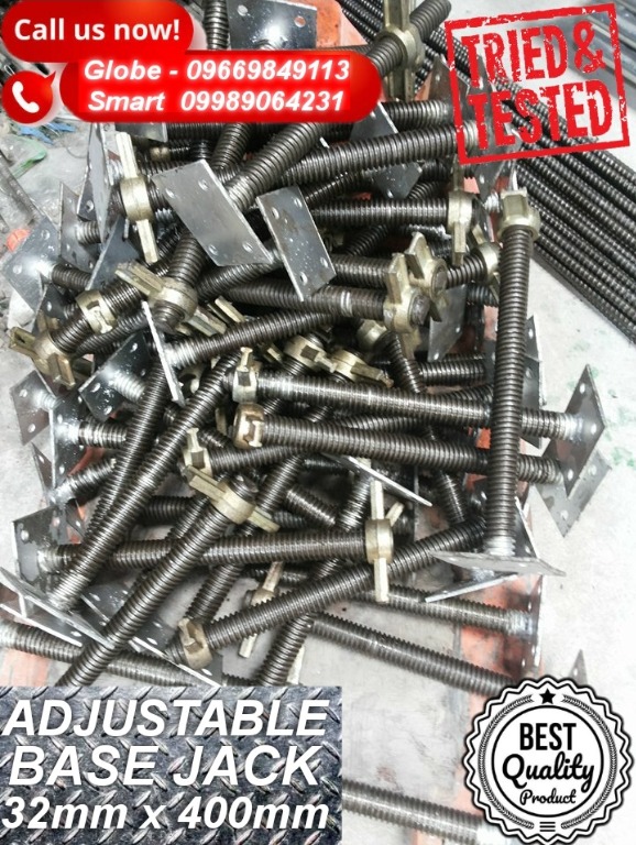 Base Jack Adjustable Base jack 32mm x 400mm Heavy Duty use for ...