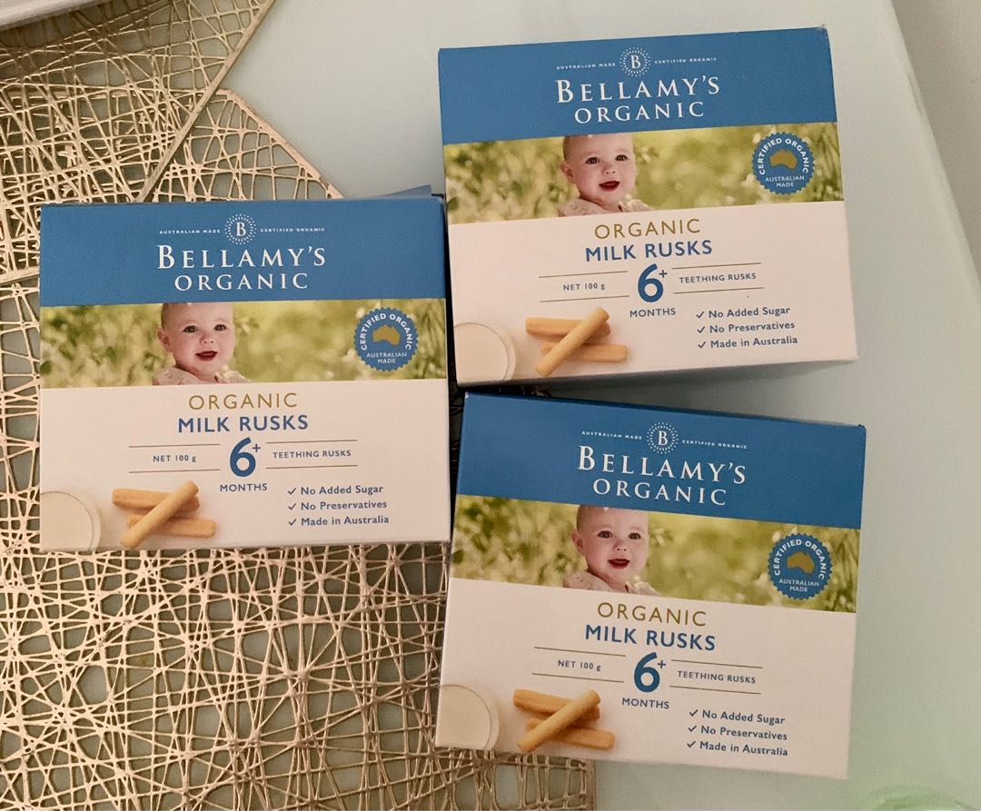 Bellamy organic milk rusk sale