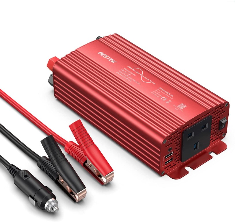 BESTEK 500W Pure Sine Wave Power Inverter DC 12V to AC 230V 240V with 4 ...