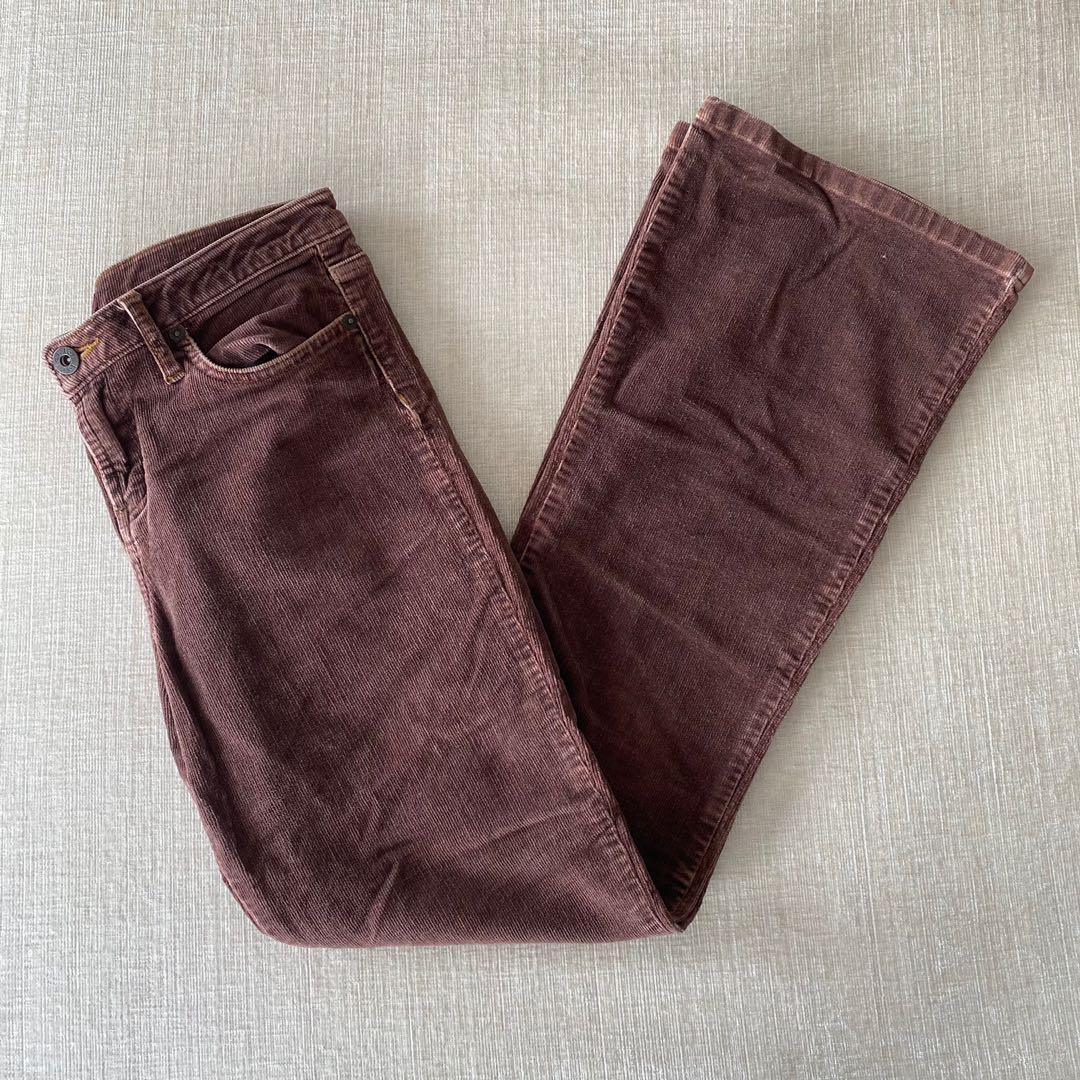 Brown flare pants / bootcut corduroy jeans, Women's Fashion