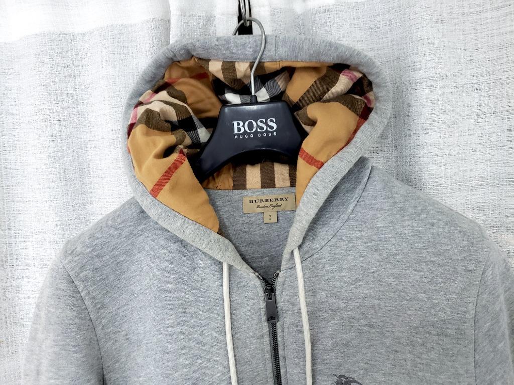 Burberry check detail hooded sweatshirt new arrivals