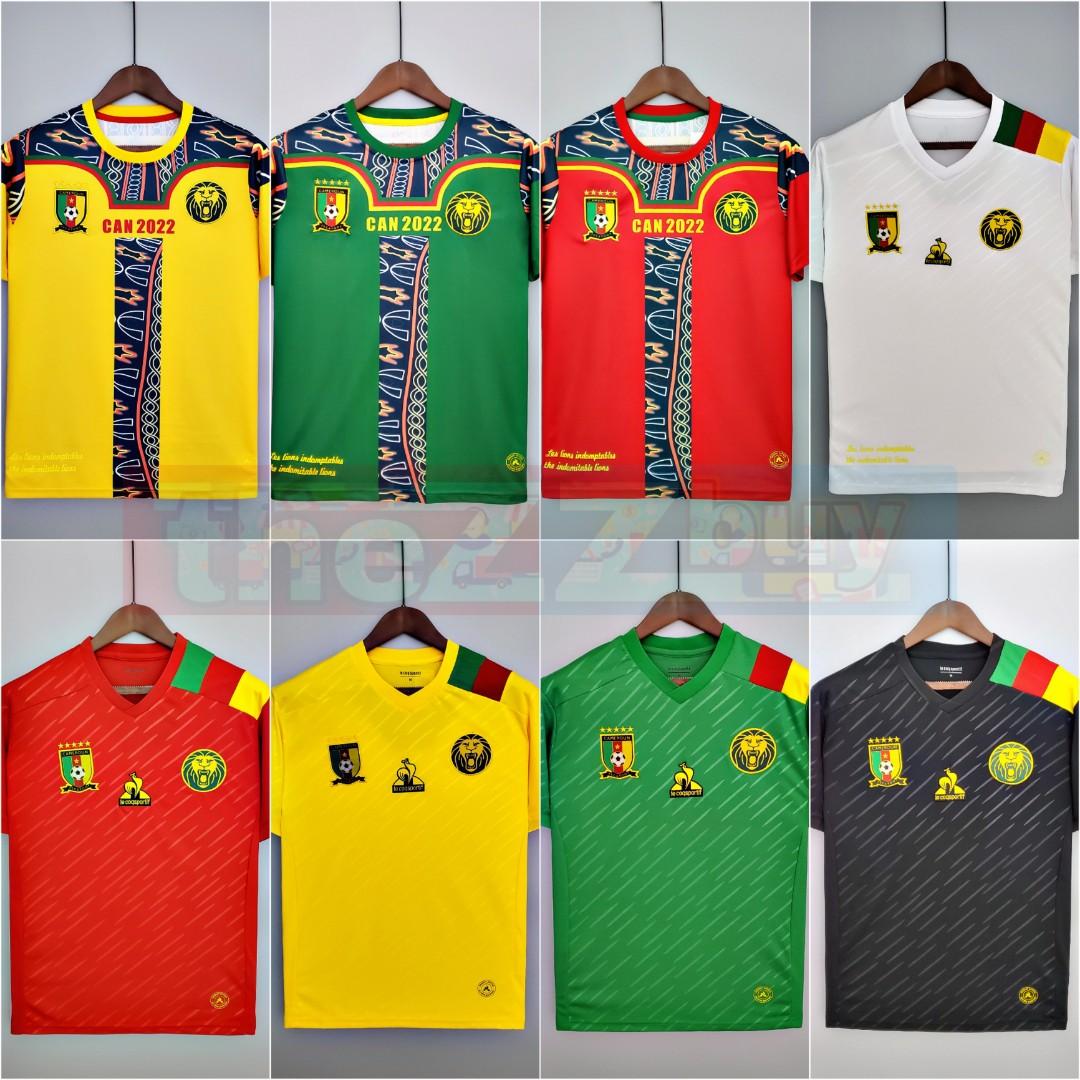 Eto'o 9 Cameroon Football Ringer T-Shirt YellowGreen
