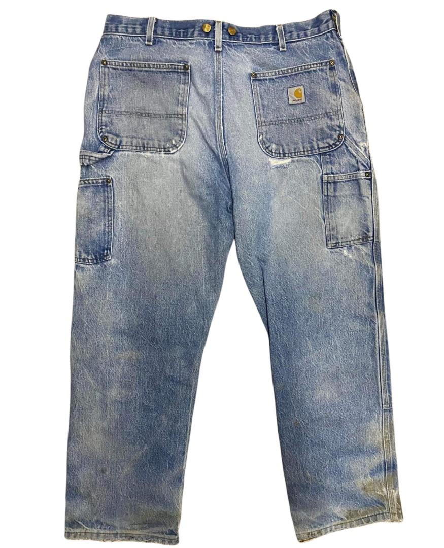 Carhartt Double Knee Pants (Denim), Men's Fashion, Bottoms, Jeans on ...