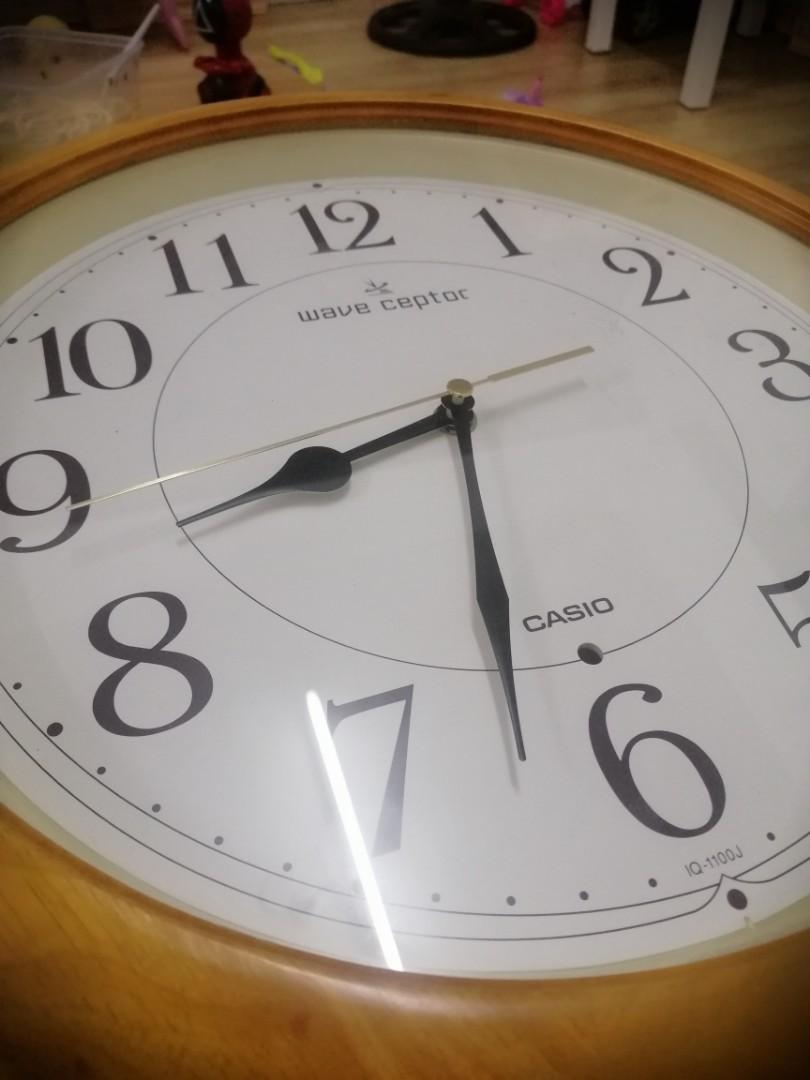Casio Solid Wood Wall Clock, Furniture & Home Living, Home Decor