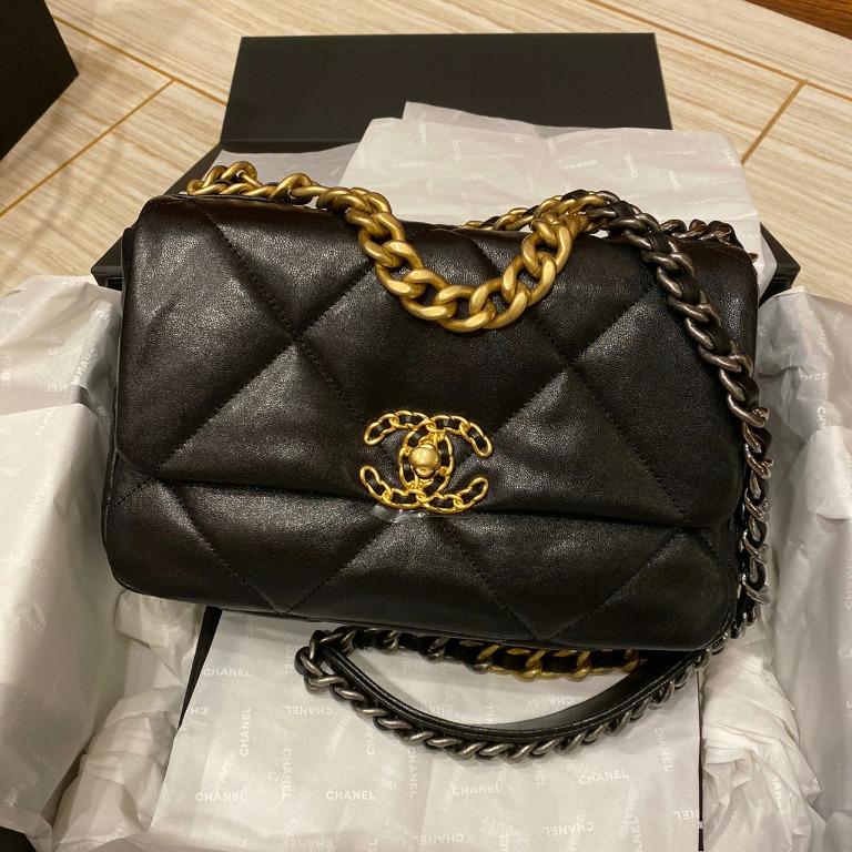 Chanel Black 19 handbag, Luxury, Bags & Wallets on Carousell