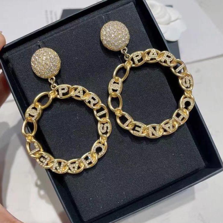 chanel big hoop earrings