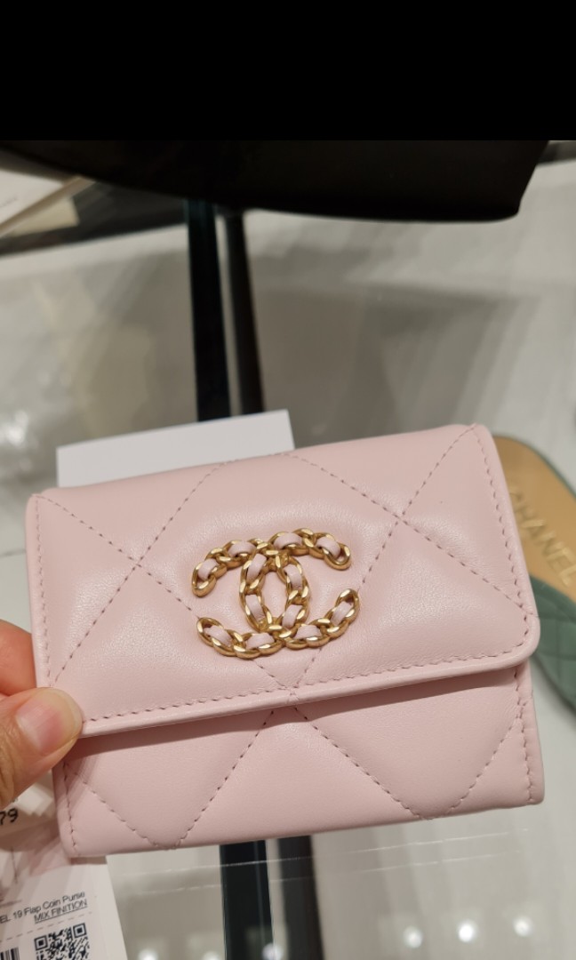 Chanel pink coin new arrivals purse