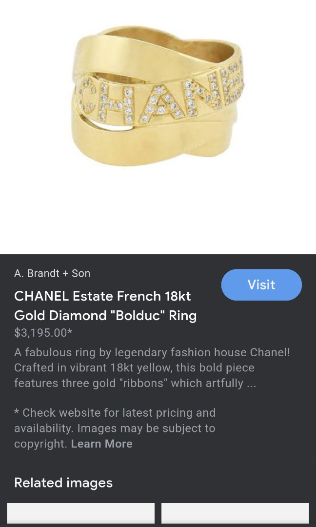 CHANEL FRANCE 18 KT GOLD BLACK ENAMEL RING WITH 3 GENUINE PEARLS – Treasure  Fine Jewelry