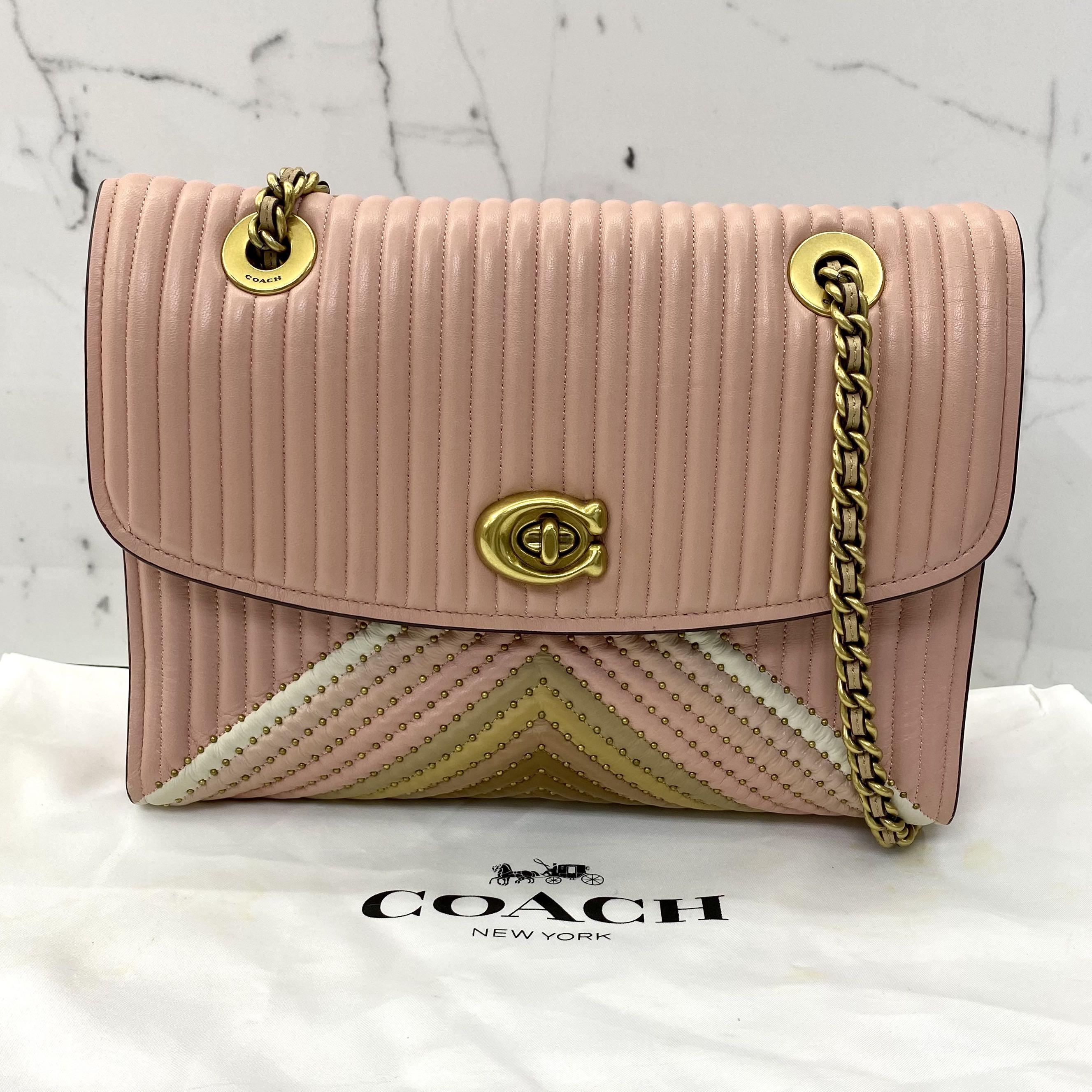 COACH 26848 PARKER PEONY COLORBLOCK QUILTING SHOULDER 227003483