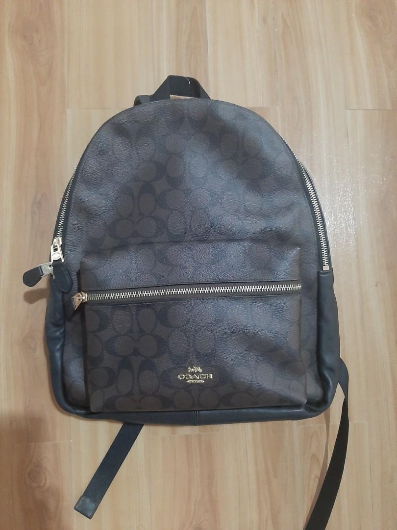 Coach Backpack (Category: Backpacks) located in Marikina City. Submitted by MEASP (Listing ID 1144154739, Image 1). Description: well used item with scratches on the leather part of the backpack.
