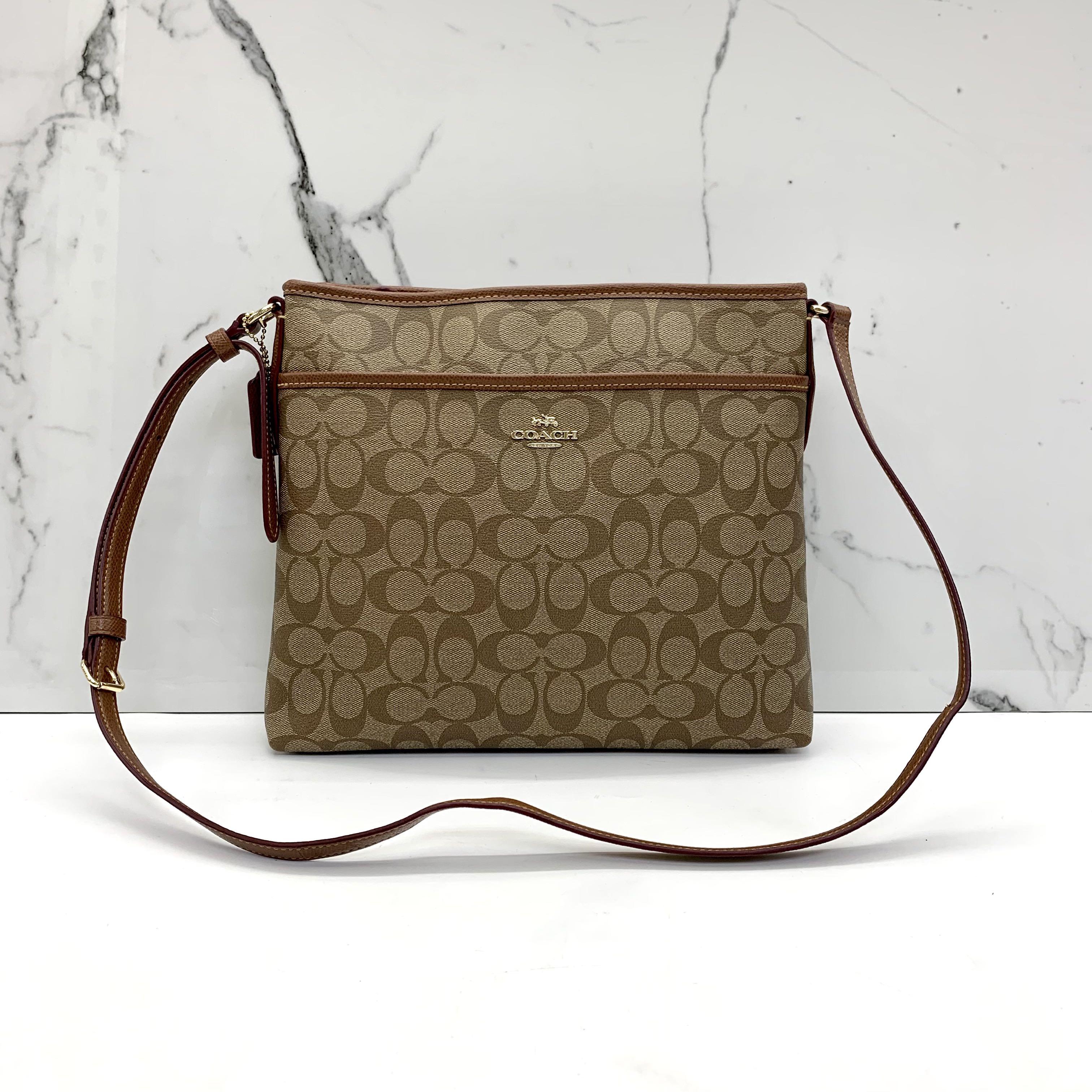 COACH F34938 BROWN SIGNATURE FILE BAG 227001296
