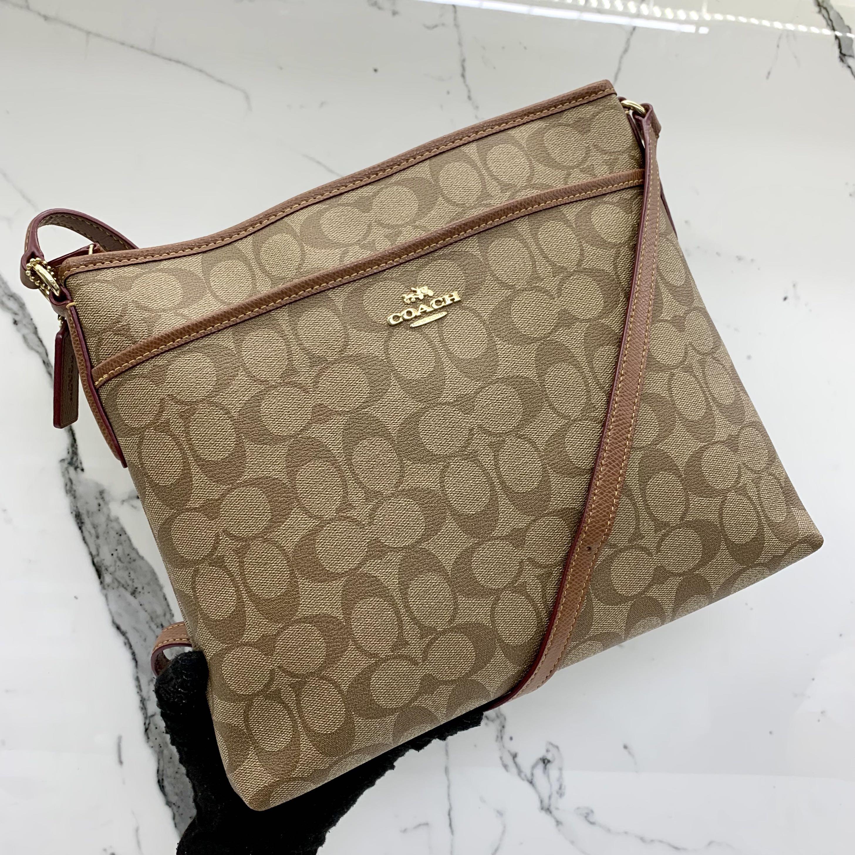 COACH F34938 BROWN SIGNATURE FILE BAG 227001296