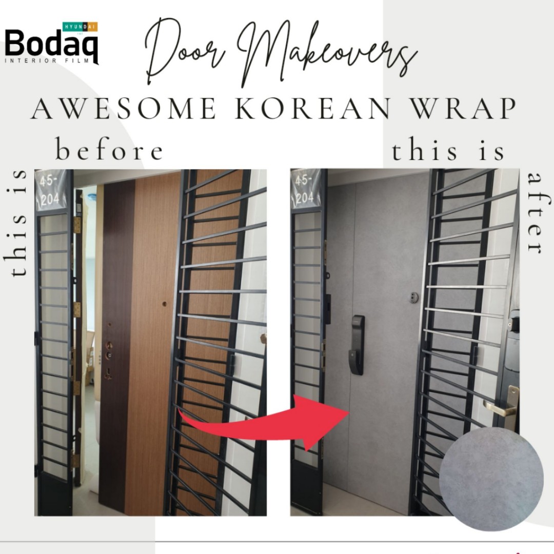 Main door/Room door/Frame relamination full door wrap / rewrap with ...