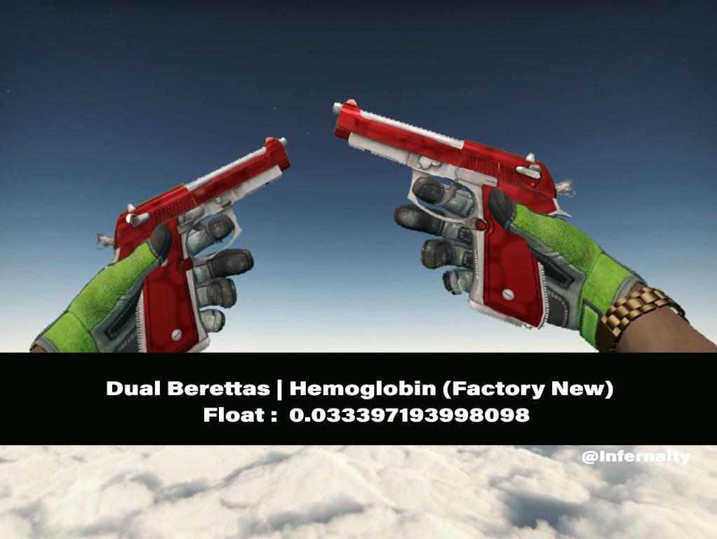 Dual Berettas Hemoglobin FN CSGO SKINS KNIVES, Video Gaming, Gaming ...