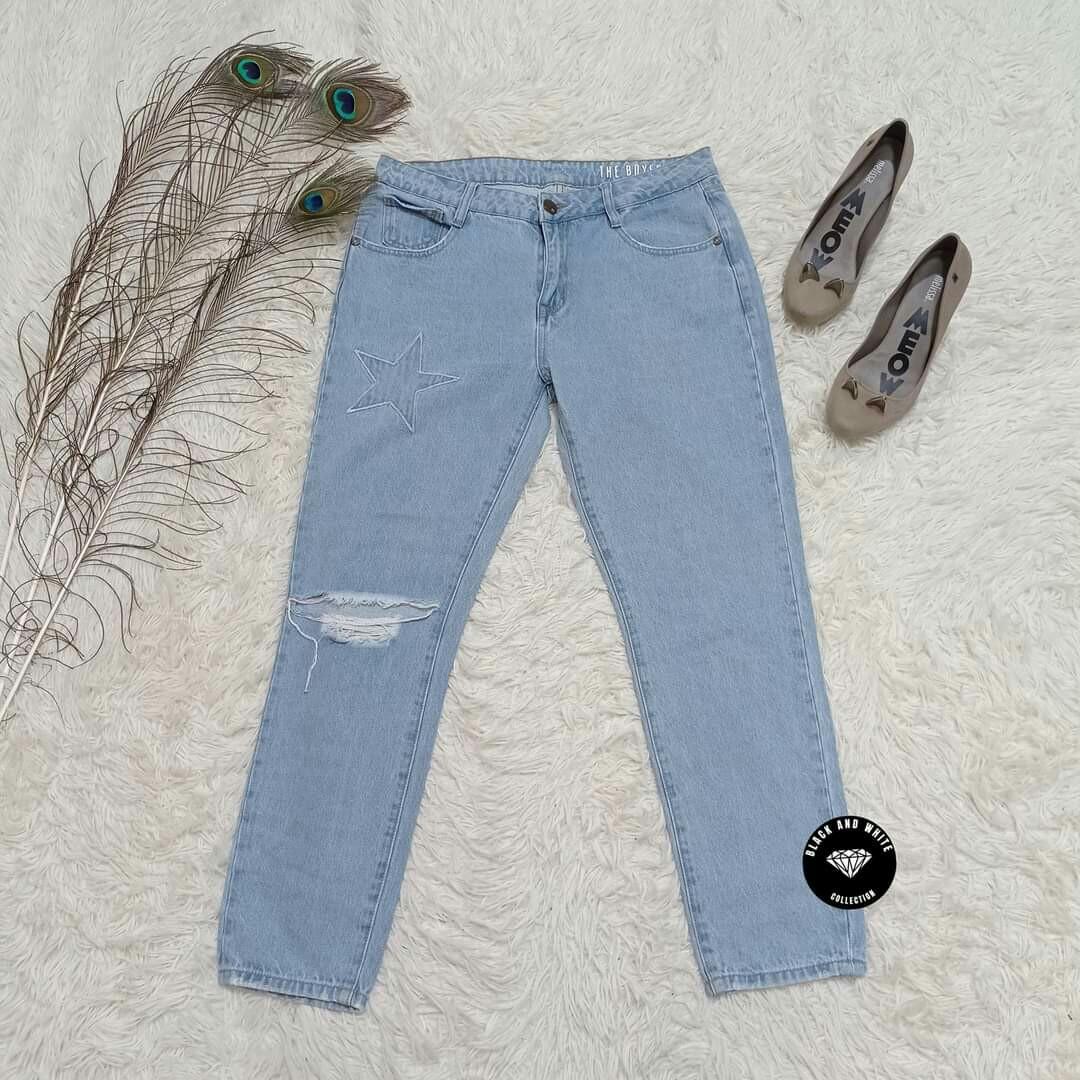 FASHION WOMEN'S BOYFRIENDS RIPPED DENIM 
