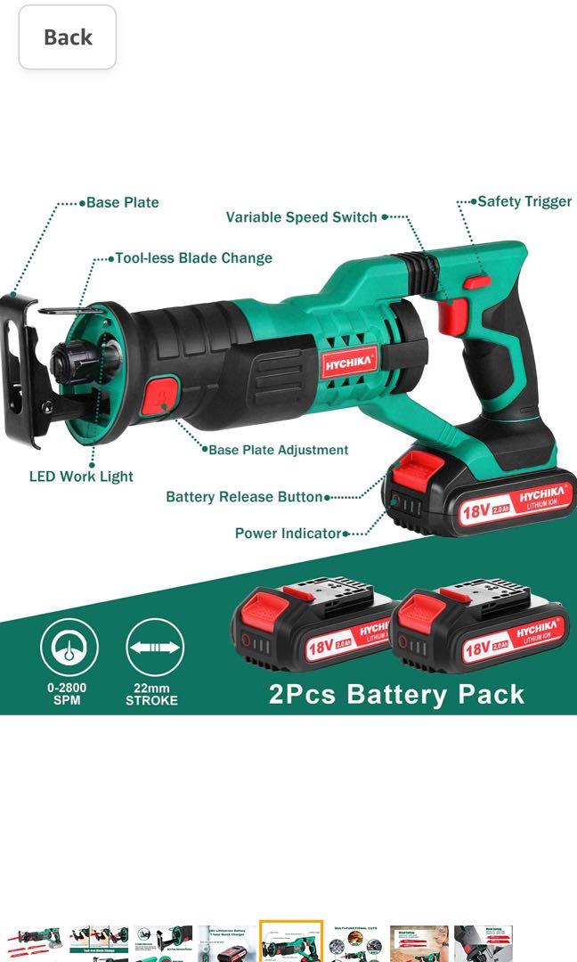 FREE DELIVERY Reciprocating Saw HYCHIKA 18V Cordless Saw with