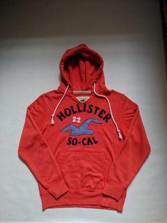 HOLLISTER RED ORANGE HOODIE/ HOODIE ORANYE MERAH BRANDED (Sweatshirt/Sweater)