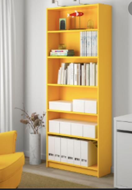 Ikea Billy Bookcase Yellow Furniture, Solid Teak Bookcase Ikea