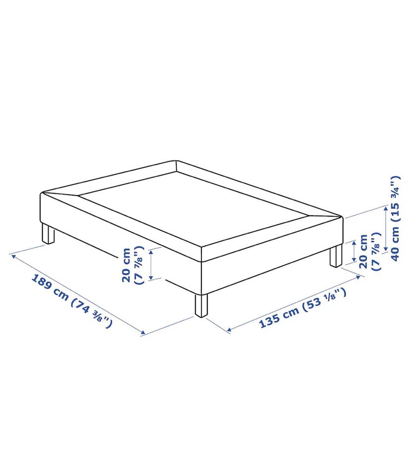 IKEA double bed frame, 傢俬＆家居, 傢俬, 床架及床褥 Carousell