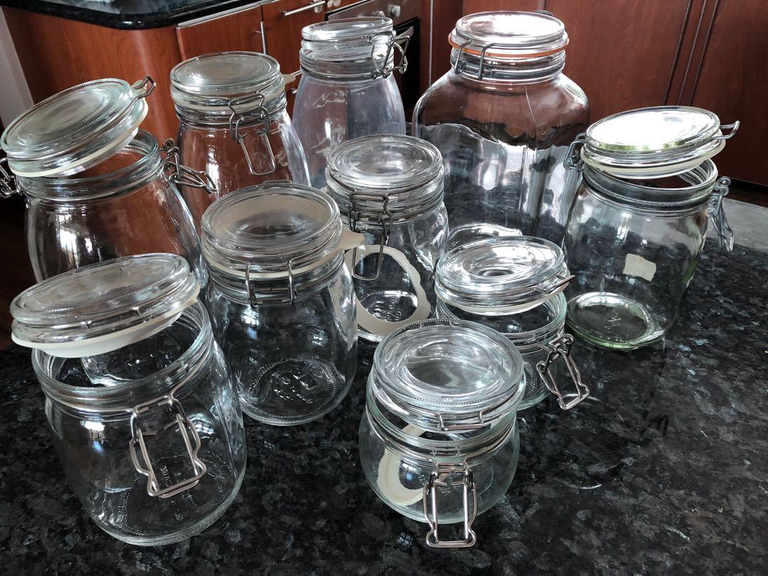 IKEA storage jars x 16, Furniture & Home Living, Kitchenware