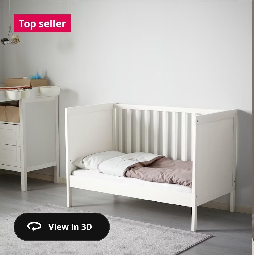 Ikea Sundvik baby cot (brown), Babies Kids, Baby Nursery Kids