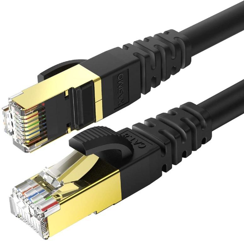 Black LAN Advanced Cable4 1m CAT6 Ultra-Thin Flat Ethernet Network LAN Cable Color : White . Patch Lead RJ45 