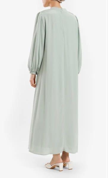 Lilit X Mira Filzah Textured Gathered Dress In Sage Womens Fashion Dresses And Sets 