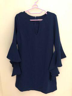 lookboutique navy ruffle S