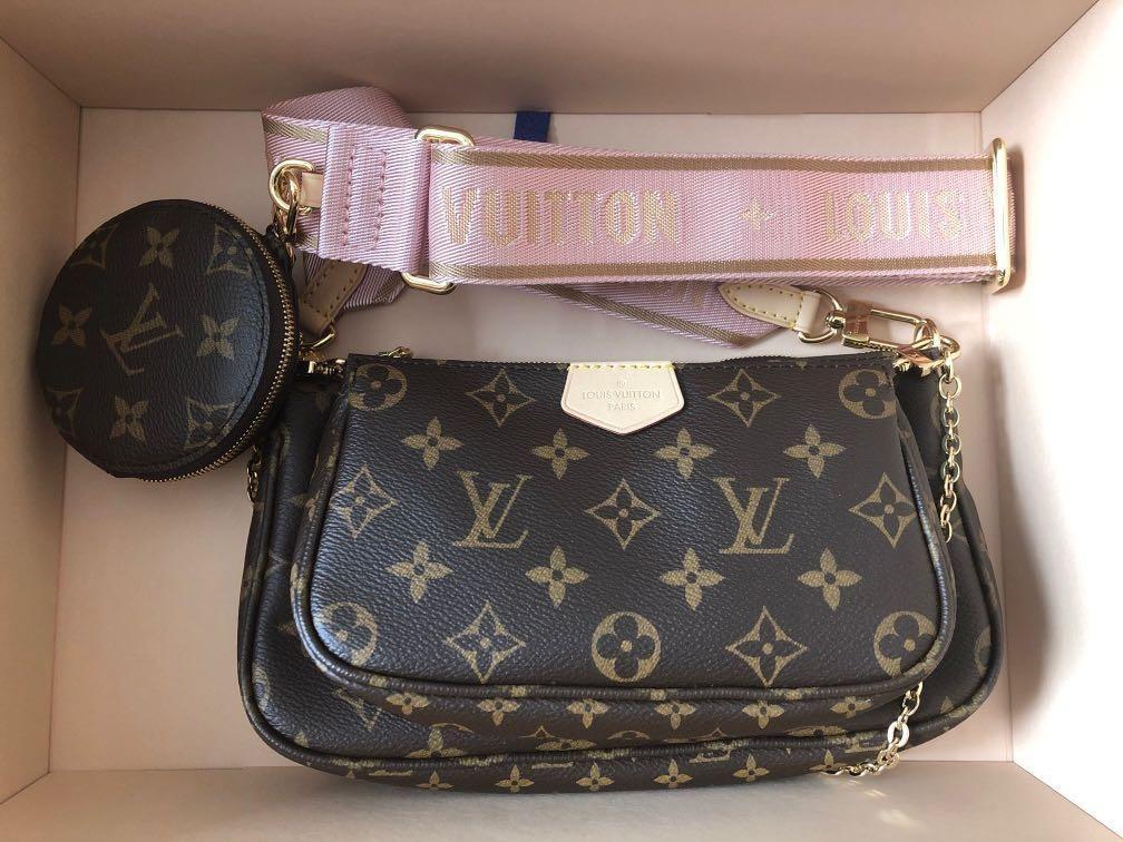 Louis vuitton with pink straps on sale