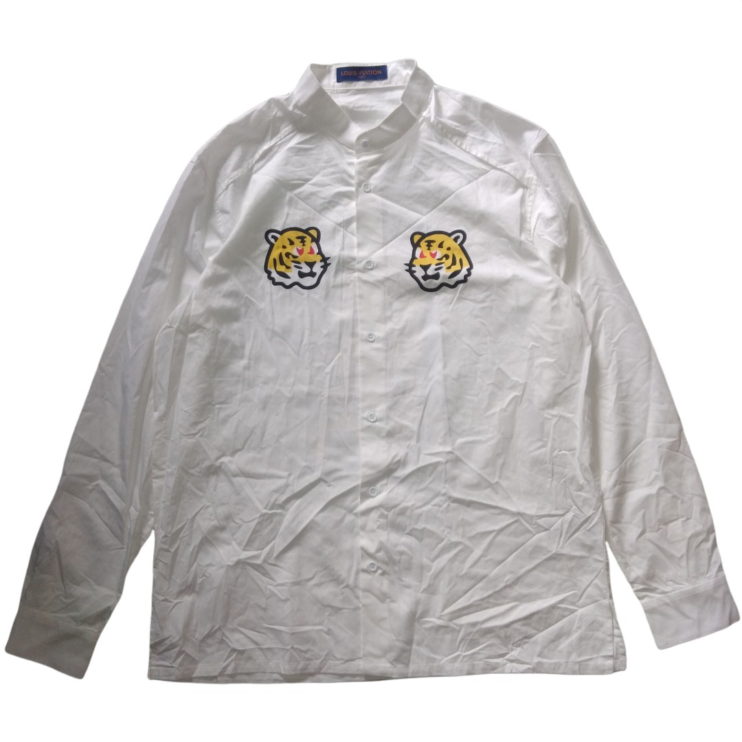 Louis Vuitton x Human Made Printed Tigers Mandarin Collar Shirt