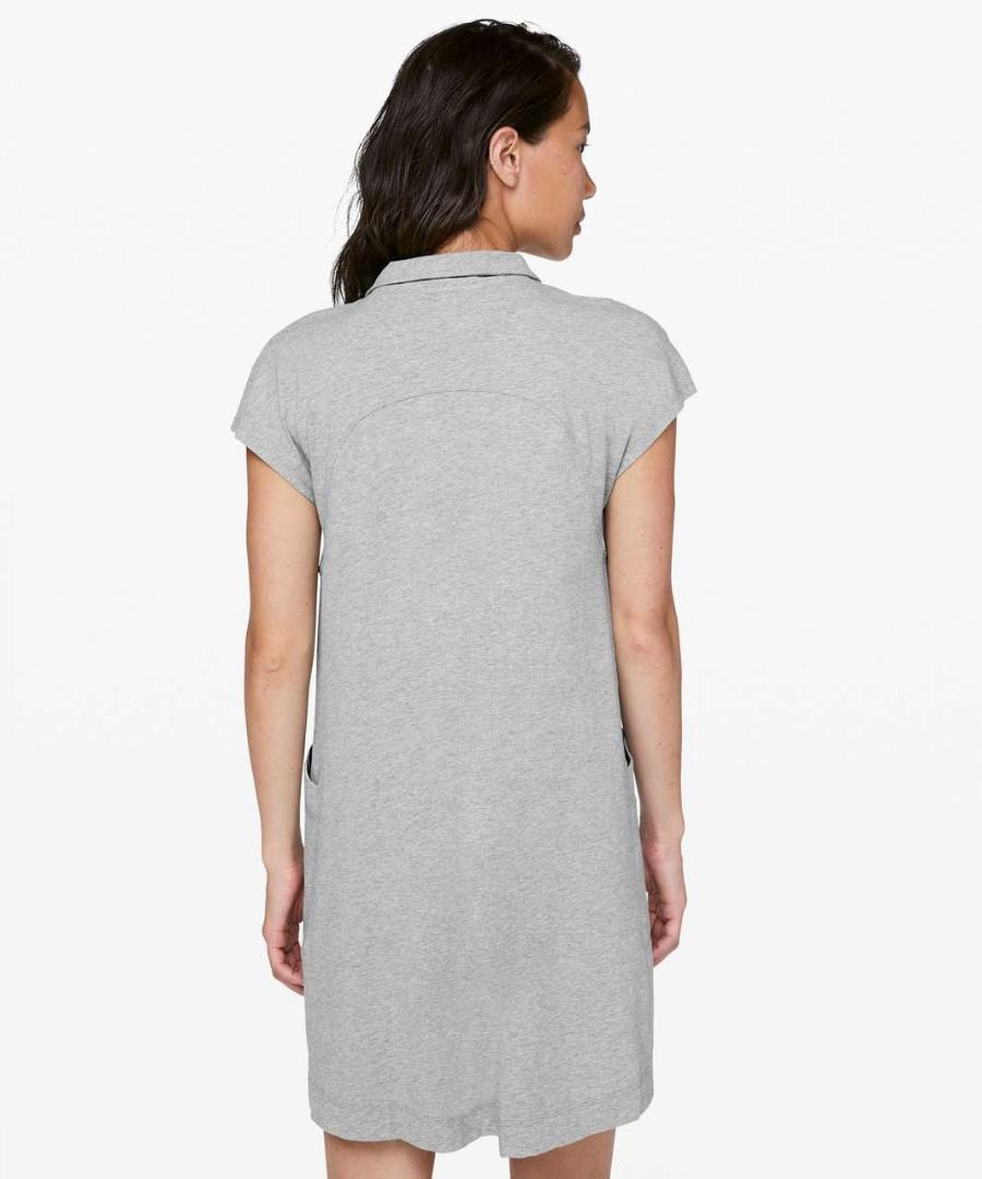 short sleeve polo dress lululemon Pique Short-Sleeve Golf Polo Dress - Black/Black/White