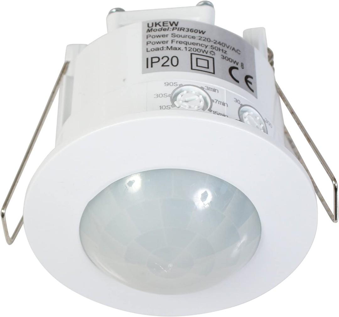Ceiling PIR Motion Switch Security Sensor Light 360 Angle 6m Range Detector UK 