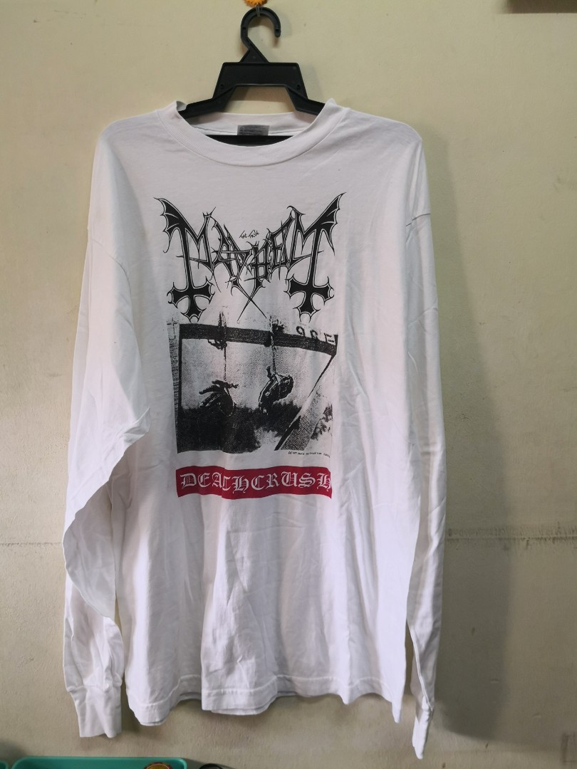 Mayhem deathcrush long sleeve Men s Fashion Tops Sets Tshirts
