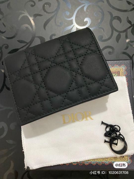 MINI LADY DIOR WALLET Black Cannage Lambskin Luxury Bags  Wallets on  Carousell