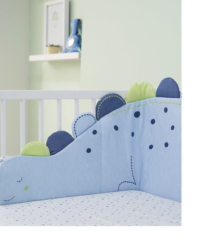 Mothercare baby dinosaur bumper, Babies & Kids, Baby Nursery & Kids