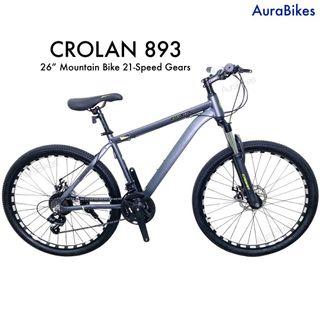 26” CROLAN 893 Mountain Bike New Bicycle 21-Speed Gears Aluminium Alloy Frame