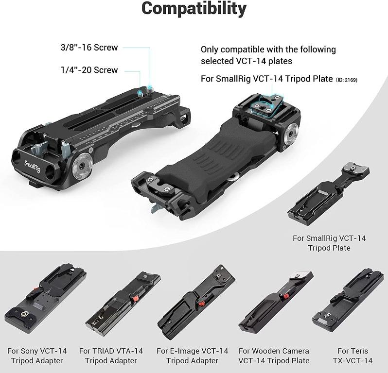 New Version) SMALLRIG Quick Release Shoulder Plate Pro with Built