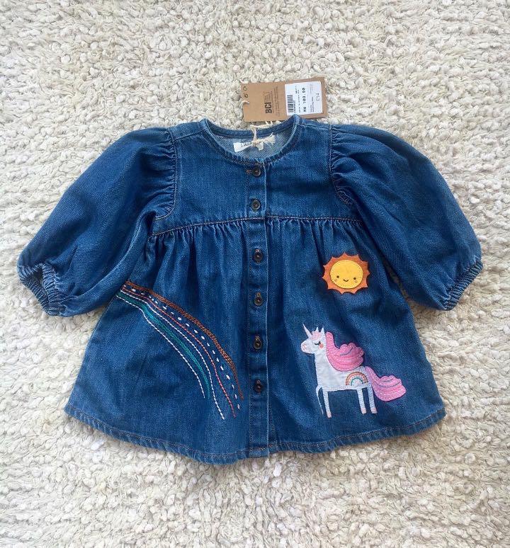 NEXT Denim Unicorn Dress, Babies \u0026 Kids 