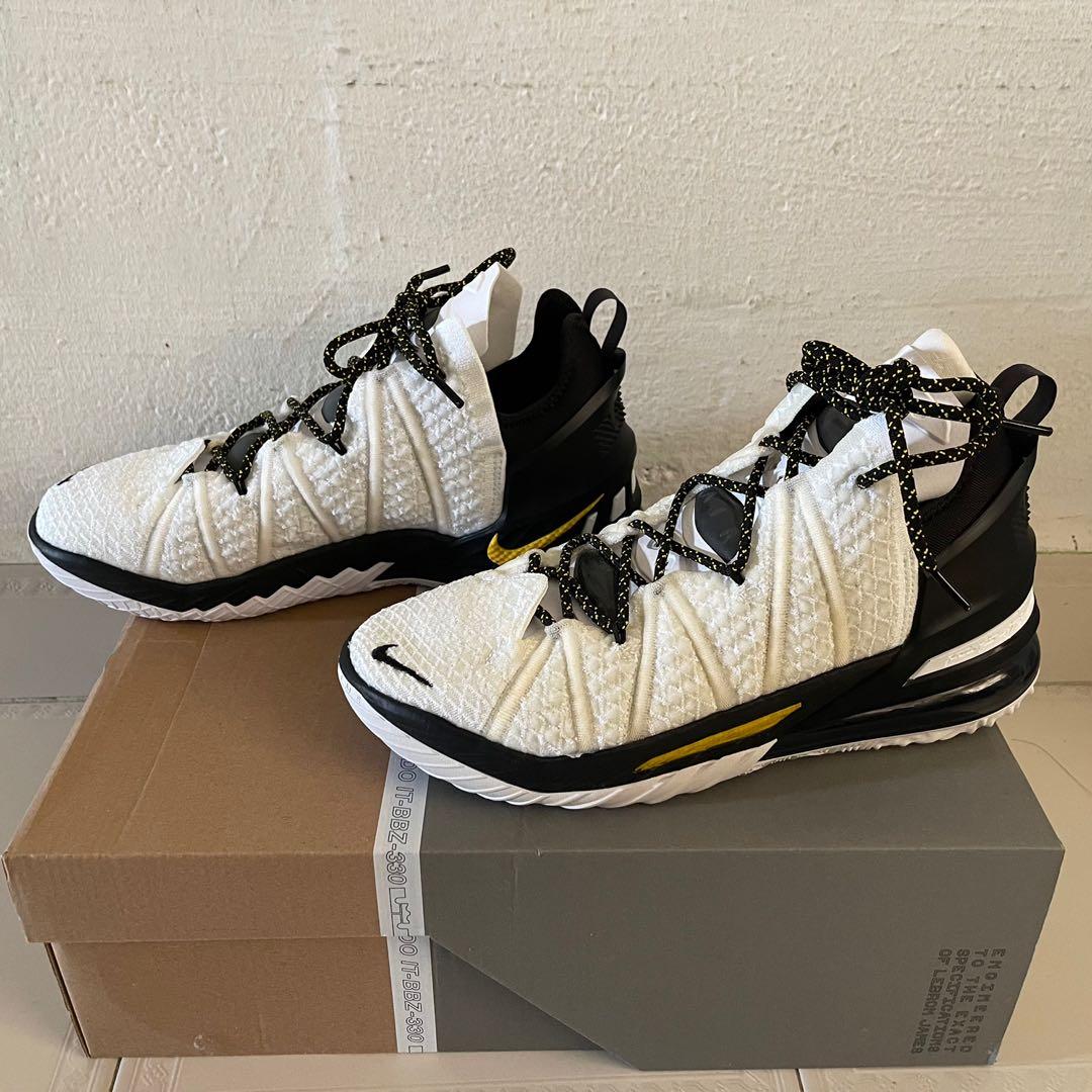 NIKE LEBRON 18 LAKERS HOME Men s Fashion Footwear Sneakers on