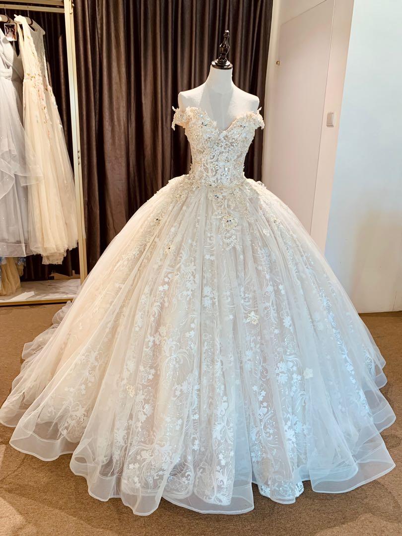 Champagne ball gown hotsell