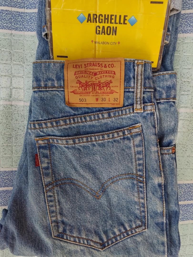 Original Levi's 503 30x32 “Made in Philippines Pasong Tamo” (Free Shipping  Fee), Men's Fashion, Bottoms, Jeans on Carousell