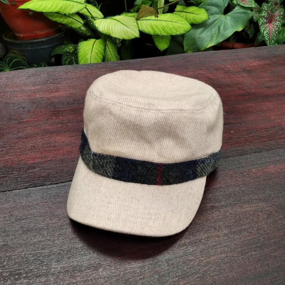 patrol cap harris tweed wool, Fesyen 